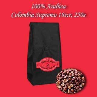 Кава зернова Arabica Colombia Supremo 18scr (Арабіка Колумбія Супремо) 250г.  БЕЗКОШТОВНА ДОСТАВКА від 1кг!